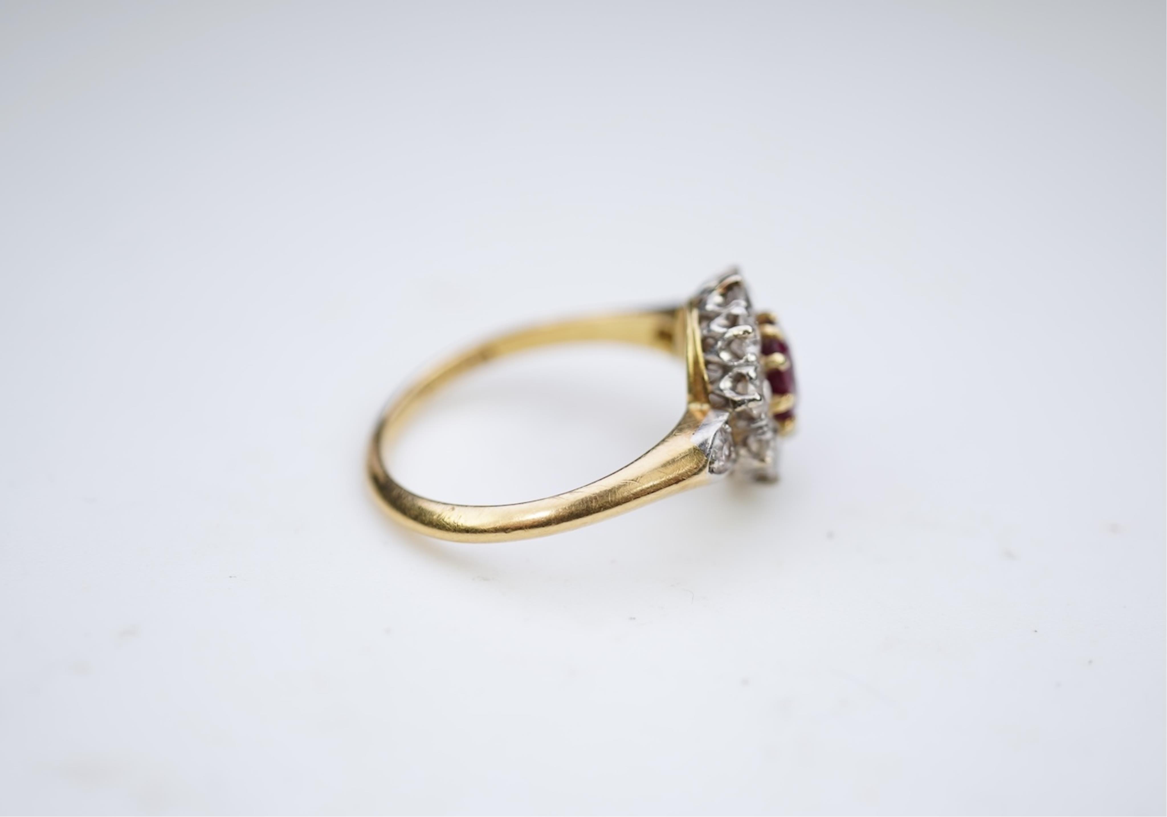 A ruby and diamond ring, circa 1900